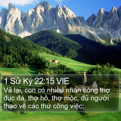 1 Sử Ký 22:15 VIE Bible Verse Image