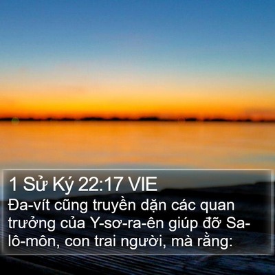 1 Sử Ký 22:17 VIE Bible Verse Image