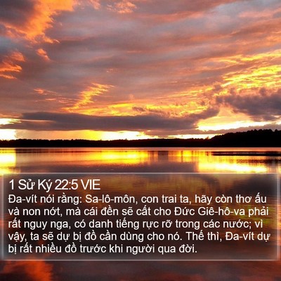1 Sử Ký 22:5 VIE Bible Verse Image