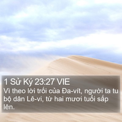 1 Sử Ký 23:27 VIE Bible Verse Image