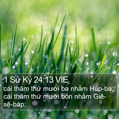 1 Sử Ký 24:13 VIE Bible Verse Image
