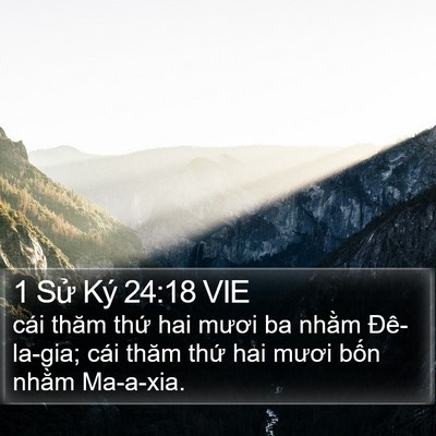 1 Sử Ký 24:18 VIE Bible Verse Image