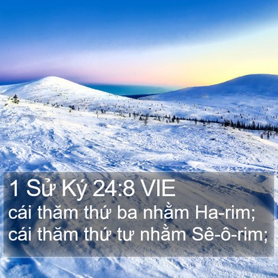 1 Sử Ký 24:8 VIE Bible Verse Image