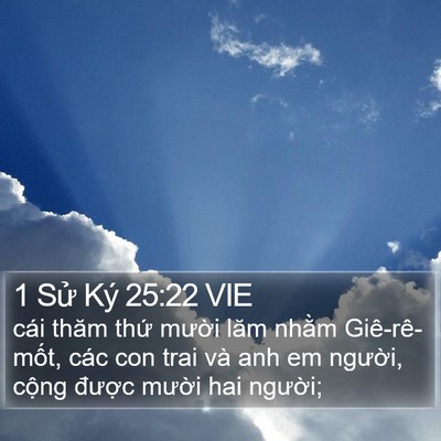 1 Sử Ký 25:22 VIE Bible Verse Image