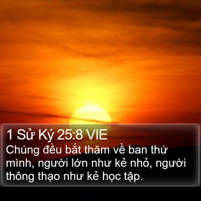 1 Sử Ký 25:8 VIE Bible Verse Image