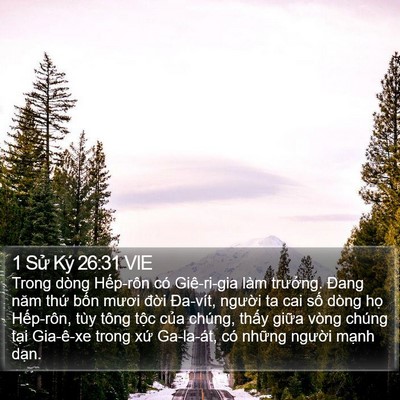 1 Sử Ký 26:31 VIE Bible Verse Image