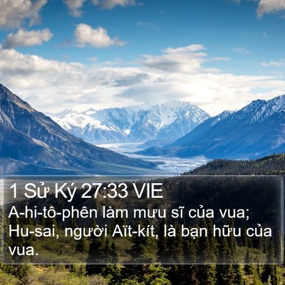 1 Sử Ký 27:33 VIE Bible Verse Image