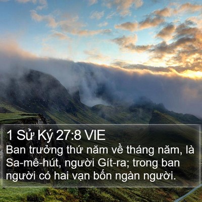 1 Sử Ký 27:8 VIE Bible Verse Image