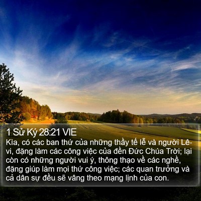 1 Sử Ký 28:21 VIE Bible Verse Image