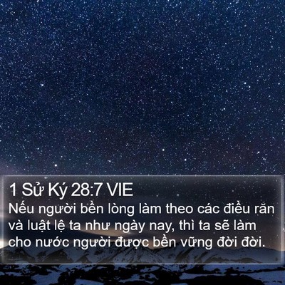 1 Sử Ký 28:7 VIE Bible Verse Image