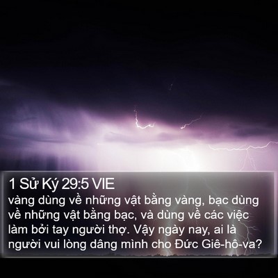 1 Sử Ký 29:5 VIE Bible Verse Image