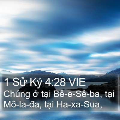 1 Sử Ký 4:28 VIE Bible Verse Image