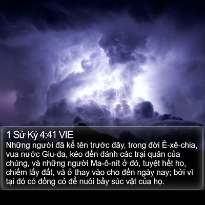1 Sử Ký 4:41 VIE Bible Verse Image