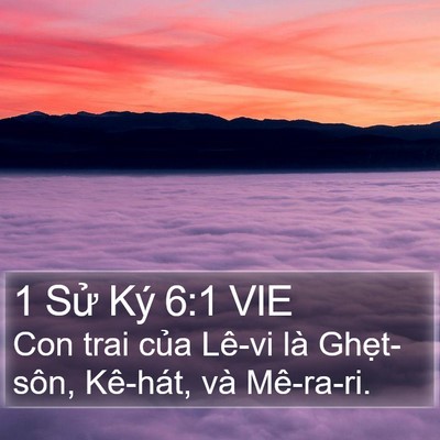 1 Sử Ký 6:1 VIE Bible Verse Image