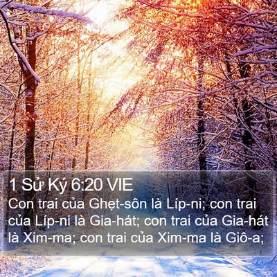 1 Sử Ký 6:20 VIE Bible Verse Image