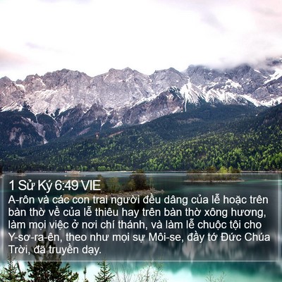1 Sử Ký 6:49 VIE Bible Verse Image