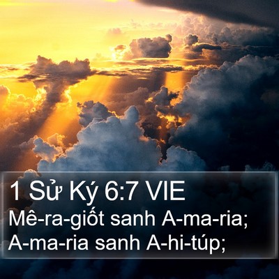 1 Sử Ký 6:7 VIE Bible Verse Image