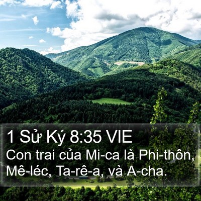 1 Sử Ký 8:35 VIE Bible Verse Image