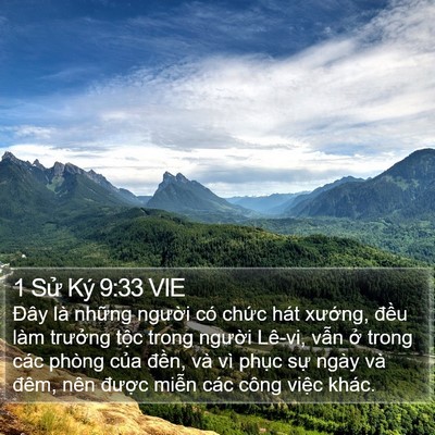 1 Sử Ký 9:33 VIE Bible Verse Image