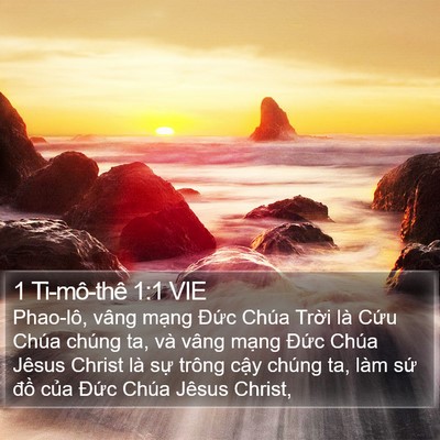 1 Ti-mô-thê 1:1 VIE Bible Verse Image