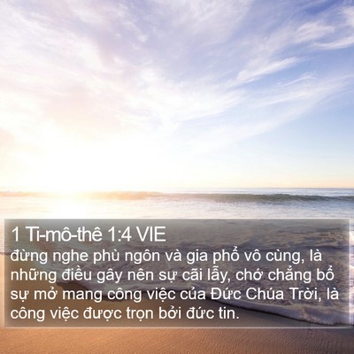 1 Ti-mô-thê 1:4 VIE Bible Verse Image