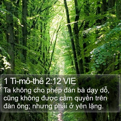 1 Ti-mô-thê 2:12 VIE Bible Verse Image