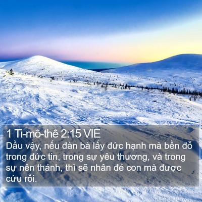 1 Ti-mô-thê 2:15 VIE Bible Verse Image