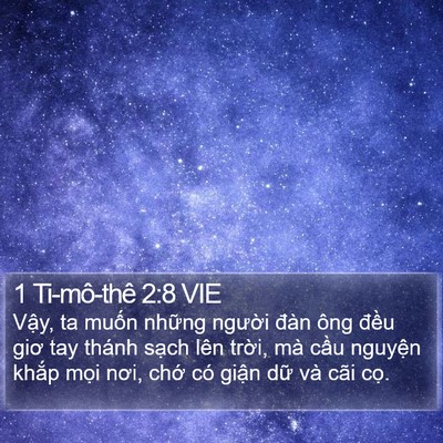 1 Ti-mô-thê 2:8 VIE Bible Verse Image