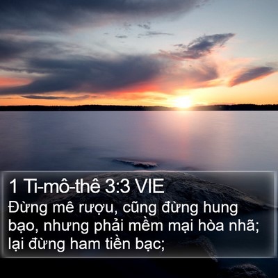 1 Ti-mô-thê 3:3 VIE Bible Verse Image