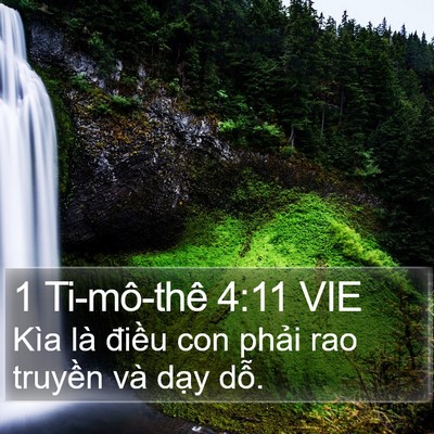 1 Ti-mô-thê 4:11 VIE Bible Verse Image