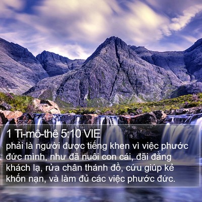 1 Ti-mô-thê 5:10 VIE Bible Verse Image