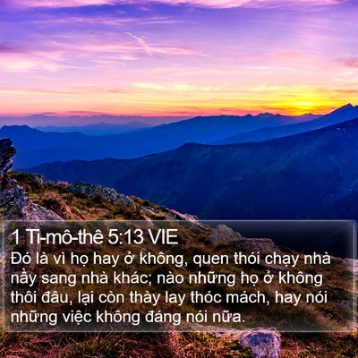 1 Ti-mô-thê 5:13 VIE Bible Verse Image