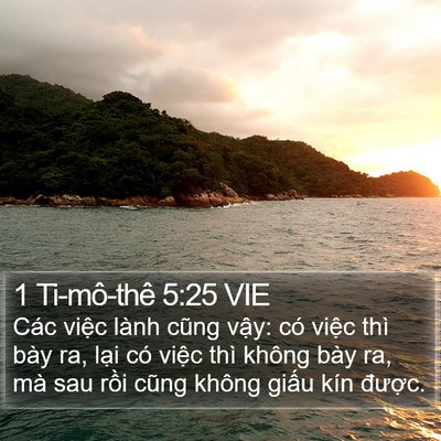 1 Ti-mô-thê 5:25 VIE Bible Verse Image
