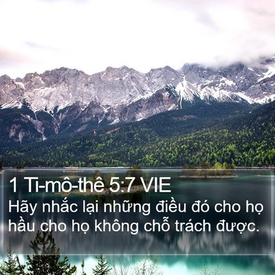 1 Ti-mô-thê 5:7 VIE Bible Verse Image