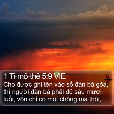 1 Ti-mô-thê 5:9 VIE Bible Verse Image