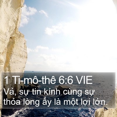 1 Ti-mô-thê 6:6 VIE Bible Verse Image
