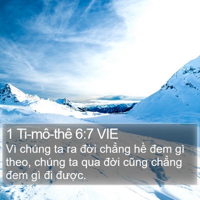 1 Ti-mô-thê 6:7 VIE Bible Verse Image
