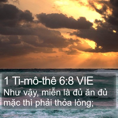 1 Ti-mô-thê 6:8 VIE Bible Verse Image