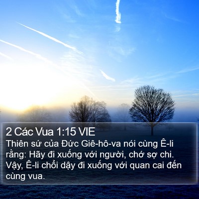 2 Các Vua 1:15 VIE Bible Verse Image