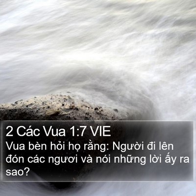 2 Các Vua 1:7 VIE Bible Verse Image