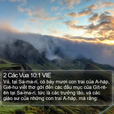 2 Các Vua 10:1 VIE Bible Verse Image