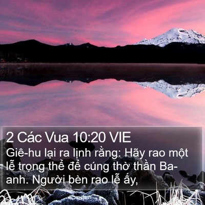 2 Các Vua 10:20 VIE Bible Verse Image