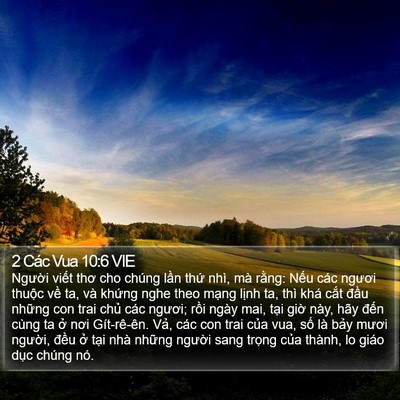 2 Các Vua 10:6 VIE Bible Verse Image