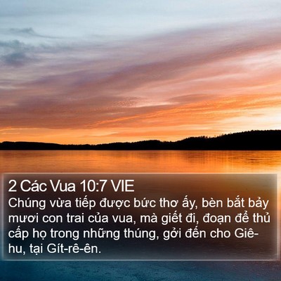 2 Các Vua 10:7 VIE Bible Verse Image