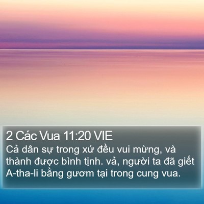 2 Các Vua 11:20 VIE Bible Verse Image