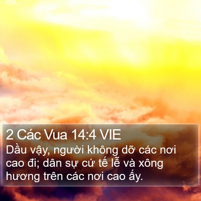 2 Các Vua 14:4 VIE Bible Verse Image