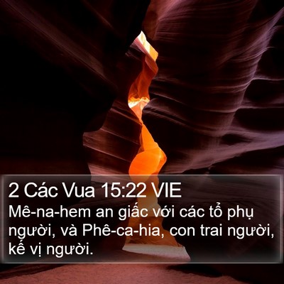 2 Các Vua 15:22 VIE Bible Verse Image