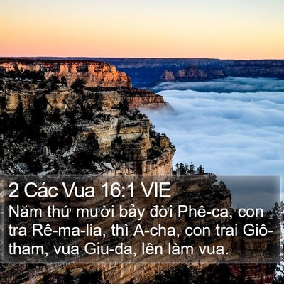 2 Các Vua 16:1 VIE Bible Verse Image