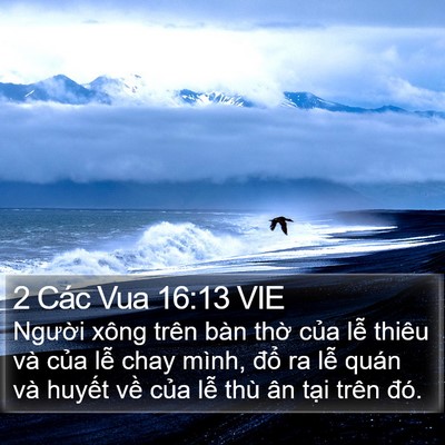 2 Các Vua 16:13 VIE Bible Verse Image