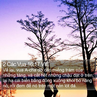 2 Các Vua 16:17 VIE Bible Verse Image